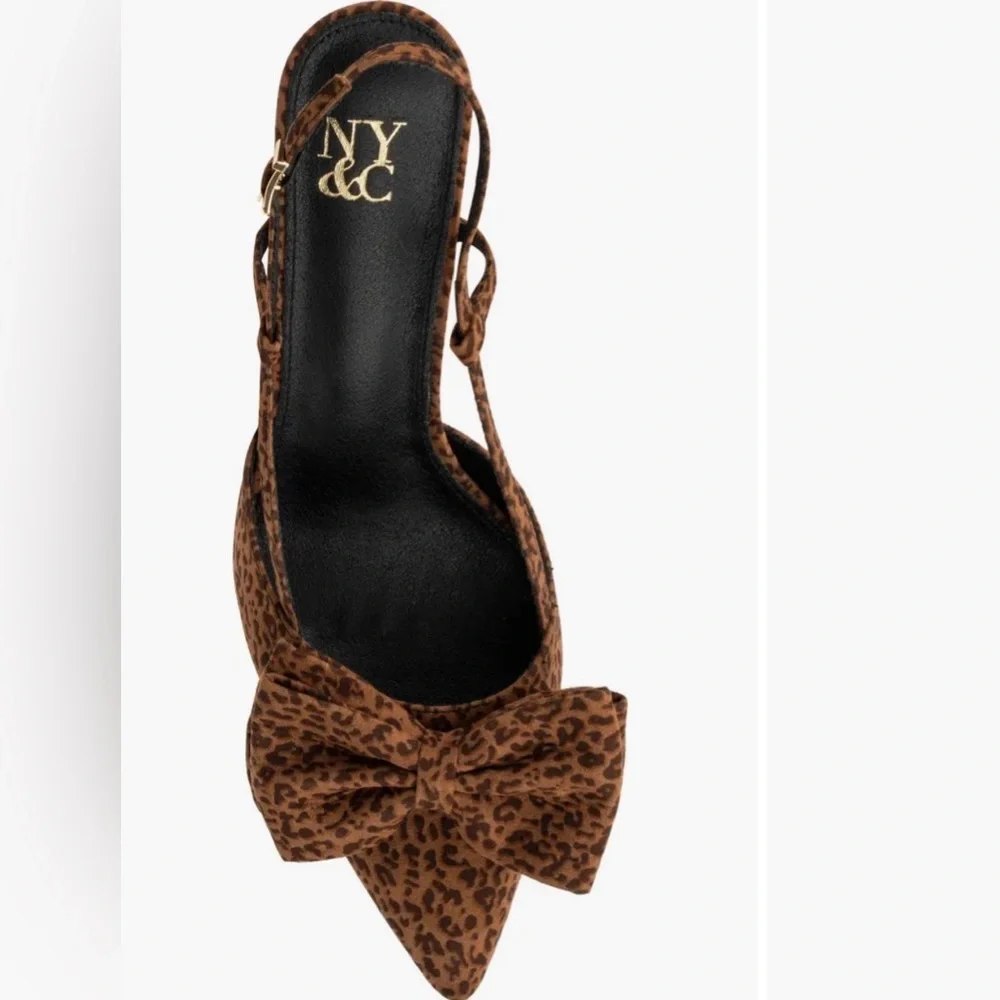 New York & Company Brown Patterned Heels